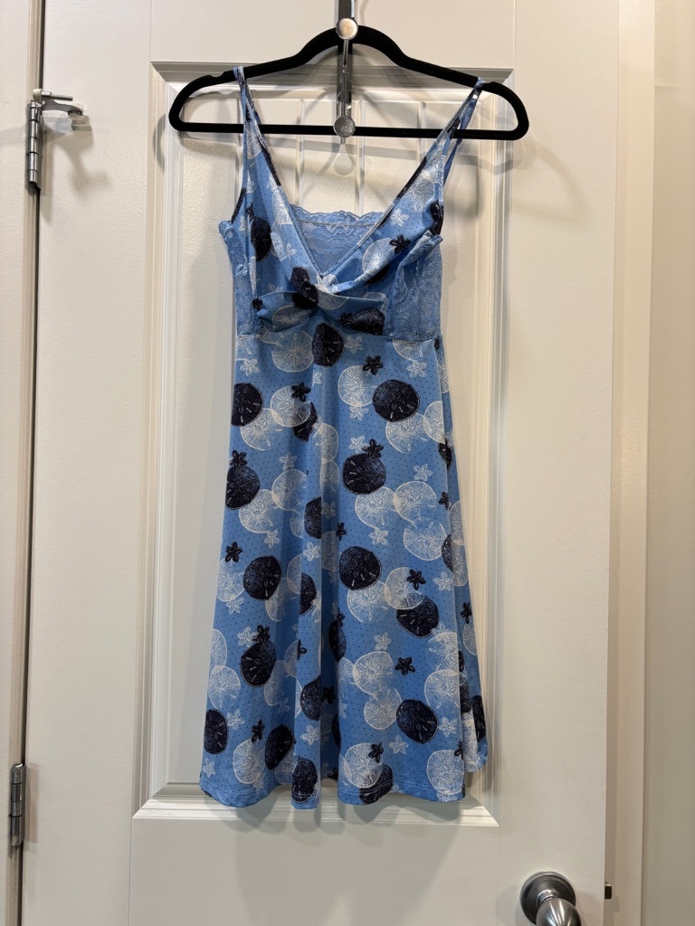 La Vie En Rose Light Blue & Navy Floral Slip Dress